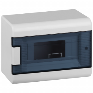 Щиток для открытой проводки с горизонтальной дверцей на 9 модулей белый IP40 (ЩРН-П-9)