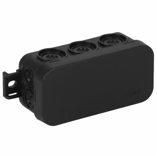 Коробка разветвительная для открытой проводки 43х88х35 мм, черная