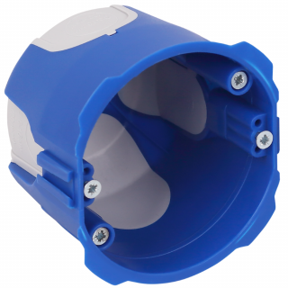 Коробка установочная двухкомпонентная D = 72 мм, H = 65 мм с пластиковыми лапками для всех типов стен