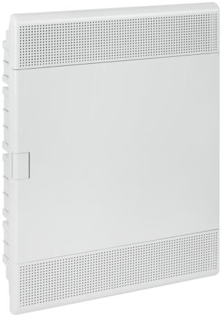 Щит слаботочный мультимедийный для скрытой проводки с горизонтальной непрозрачной дверцей на 54 модуля серый IP41 (ЩРв-П-54)