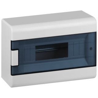 Щиток для открытой проводки с горизонтальной дверцей на 12 модулей белый IP40 (ЩРН-П-12)