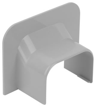 Прямой ввод в стену ПВС для кабель-каналов 74х55 мм серый (уп. 4 шт)