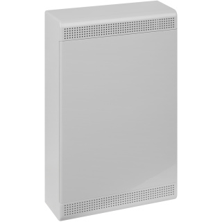 Щит слаботочный мультимедийный для открытой проводки с горизонтальной непрозрачной дверцей на 36 модулей серый IP40 (ЩРн-П-36)