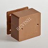 Тусо коробка универсальная для кабель-каналов, 85х85х42мм(коричневая)