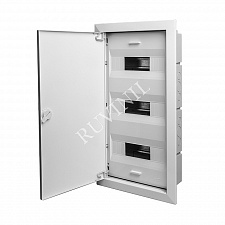Шкаф для скрытой проводки на 36 модулей с металлической дверцей 325х580х103 мм (ЩРВ-36)